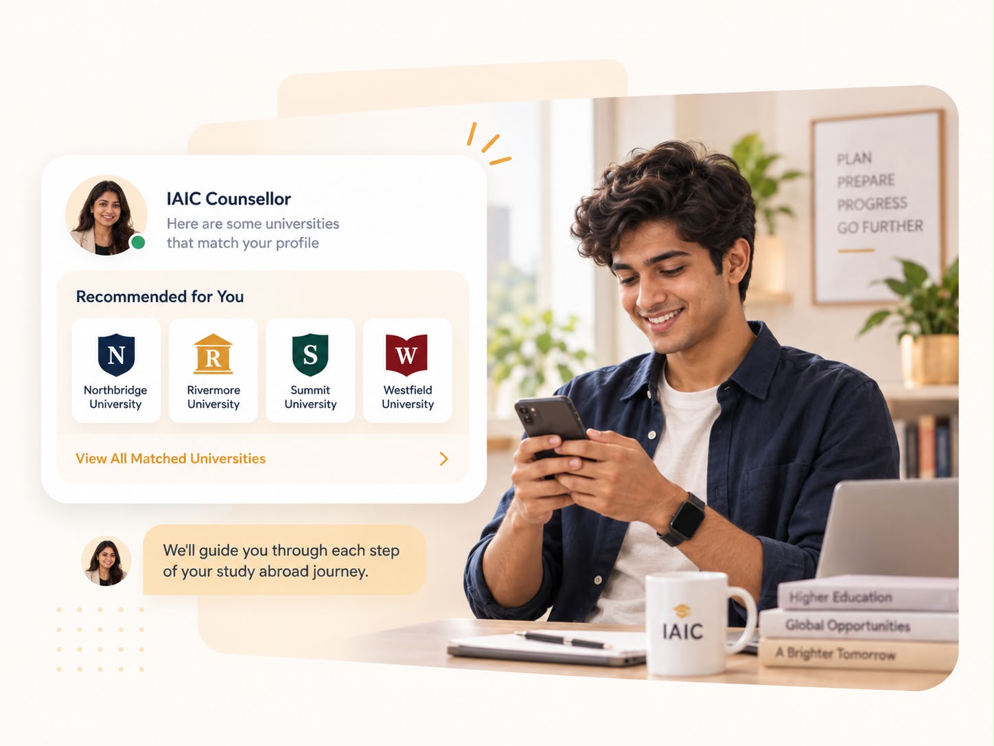 Student receiving personalized counselling